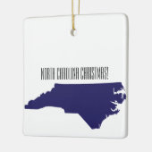 North Carolina Persoonlijke Kerstmis Keramisch Ornament (Links)