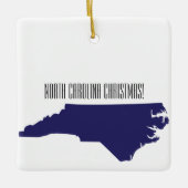 North Carolina Persoonlijke Kerstmis Keramisch Ornament (Voorkant)