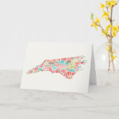 North Carolina | Prettig feest Kaart (Gele Bloem)