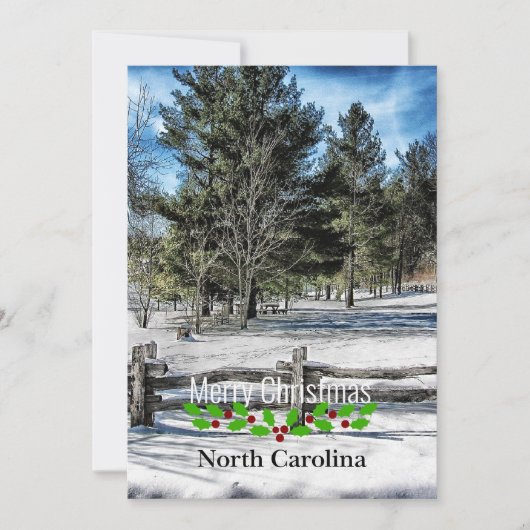 North Carolina, Prettig kerstfeest, Feestdagenkaart (Voorkant)
