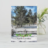 North Carolina, Prettig kerstfeest, Feestdagenkaart (Staand voorkant)