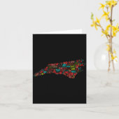 North Carolina Prettig Kerstfeest  Kaart (Gele Bloem)