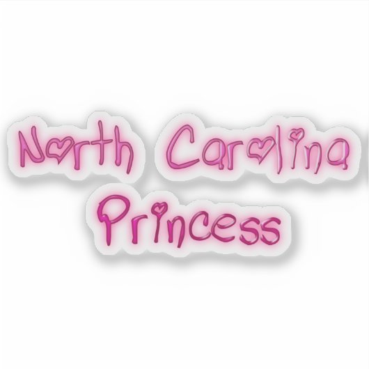 North Carolina Princess Sticker (Voorkant)