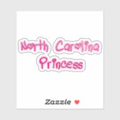 North Carolina Princess Sticker (Vel)