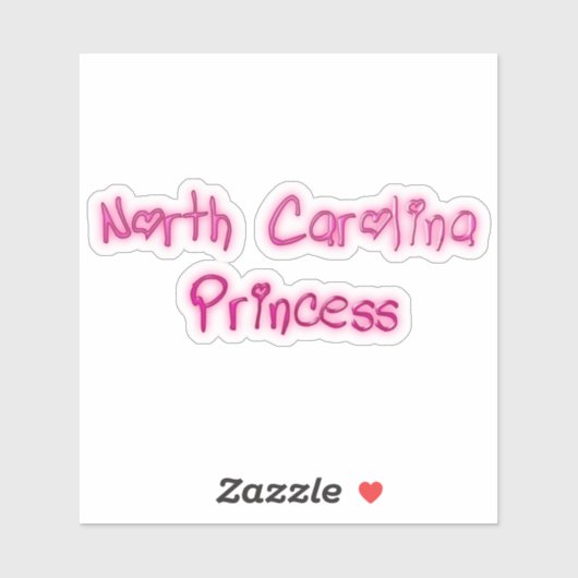 North Carolina Princess Sticker (Vel)