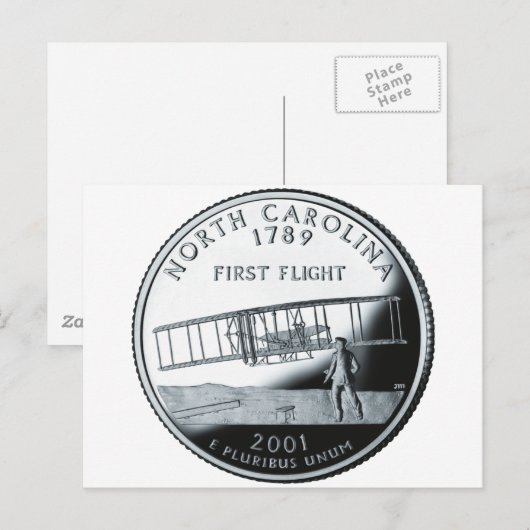 North Carolina Quarter Briefkaart (Voorkant / Achterkant)