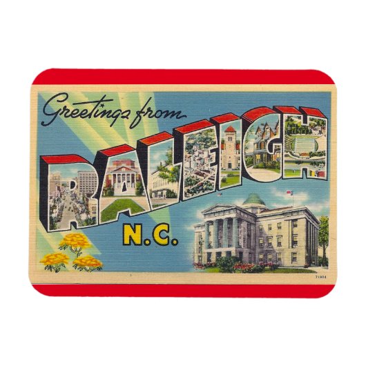 North Carolina, Raleigh Magnet Magneet (Horizontaal)