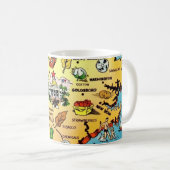 North Carolina - Raleigh Map Mug Koffiemok (Voorkant rechts)