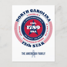 North Carolina, Raleigh, NC, Patriottisch, Monogra
