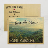 North Carolina Red de Datasgebergten Aankondigingskaart (Voorkant / Achterkant)