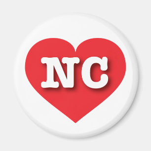 North Carolina Red Heart - Ik hou van NC Magneet