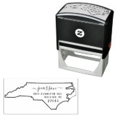North Carolina Retouradresstempel Zelfinkt Zelfinktende Stempel (In situ)