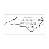North Carolina Retouradresstempel Zelfinkt Zelfinktende Stempel (Design)