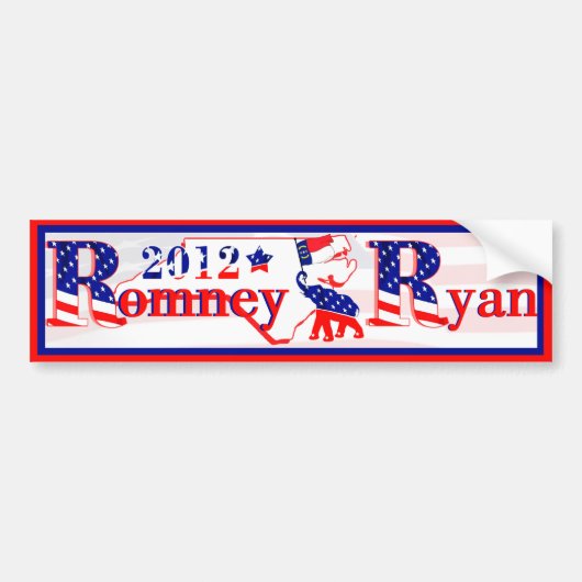 North Carolina Romney en Ryan 2012 Bumpersticker (Voorkant)