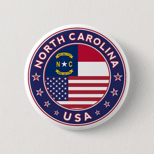 North Carolina Ronde Button 5,7 Cm (Voorkant)