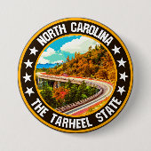 North Carolina Ronde Button 7,6 Cm (Voorkant)