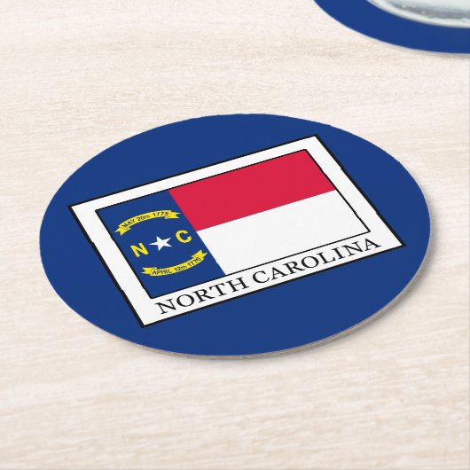 North Carolina Ronde Kartonnen Onderzetter (Gebogen)