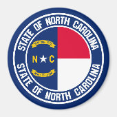 North Carolina Round Emblem Magneet (Voorkant)