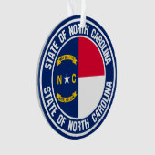 North Carolina Round Emblem Ornament (voorkant)