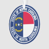 North Carolina Round Emblem Ornament (voorkant)