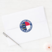 North Carolina Round Emblem Ronde Sticker (Envelop)