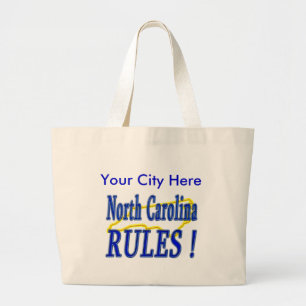 North Carolina Rules. Grote Tote Bag