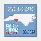 North Carolina Save the Date -  stad Magneet (Voorkant)