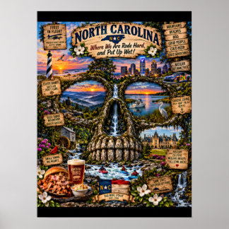 North Carolina Schedel Art Print | State of Mind
