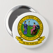 North Carolina Seal Ronde Button 4,0 Cm (Voorkant /achterkant)