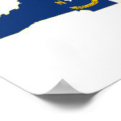North Carolina Shaped CaroliniinkTar Hielvlag Poster (Hoek)