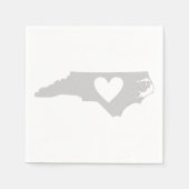 North Carolina Shaped Heart Cutout Caroliniaanse L Servet (Voorkant)