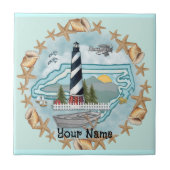 North Carolina Shells Lighthouse Tegel Tegeltje (Voorkant)