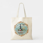 North Carolina Shells Vuurtoren Tote Bag (Achterkant)