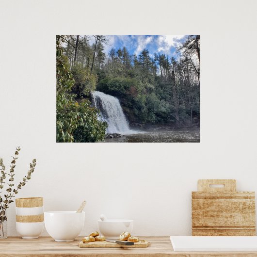 North Carolina Silver Run Herfsten waterval Poster (Keuken)