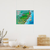 North Carolina South Carolina USA Poster (Keuken)