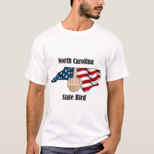 North Carolina staat vogel t-shirt middelvinger