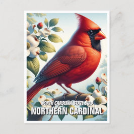 North Carolina State Bird - Noordelijke Kardinaal Briefkaart