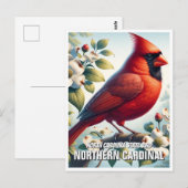 North Carolina State Bird - Noordelijke Kardinaal Briefkaart (Voorkant / Achterkant)