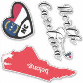 North Carolina State, Blad van Die Cut Stickers (Voorkant)