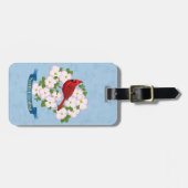 North Carolina State Cardinale Bird Dogwood Flower Bagagelabel (Voorkant horizontaal)