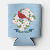 North Carolina State Cardinale Bird Dogwood Flower Blikjeskoeler (Voorkant)
