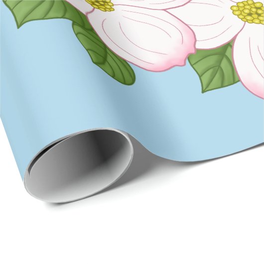 North Carolina State Cardinale Bird Dogwood Flower Cadeaupapier (Rol Hoek)