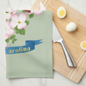 North Carolina State Cardinale Bird Dogwood Flower Theedoek (Quarter Fold)