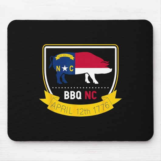 North Carolina State Flag Bbq NC 1776 Onafhankelij Muismat (Voorkant)