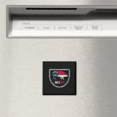 North Carolina State Flag BBQ NC Magneet (Insitu (Vaatwasser))