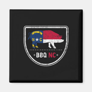 North Carolina State Flag BBQ NC Magneet