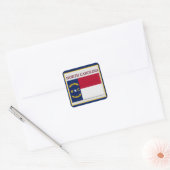 North Carolina State Flag Design Sticker (Envelop)