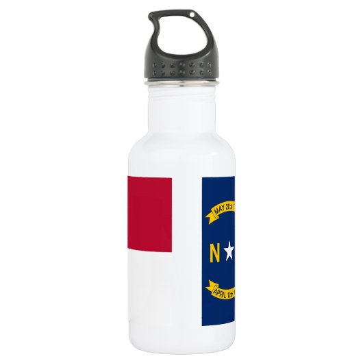 North Carolina State Flag Liberty Bottle Waterfles (Achterkant)