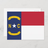 North Carolina State Flag Old North Briefkaart (Voorkant / Achterkant)