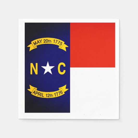 North Carolina State Flag Paper Party Napkins Servet (Voorkant)